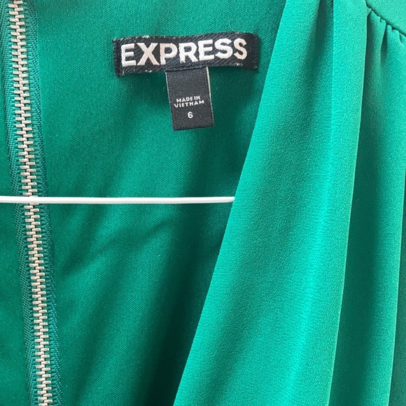 Express Green Open Back Dress - Picture 3 of 5
